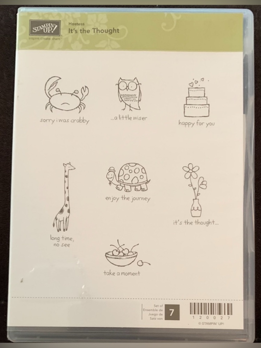 Stampin' Up! It’s The Thought Stamp Set. Critters & Sentiments
